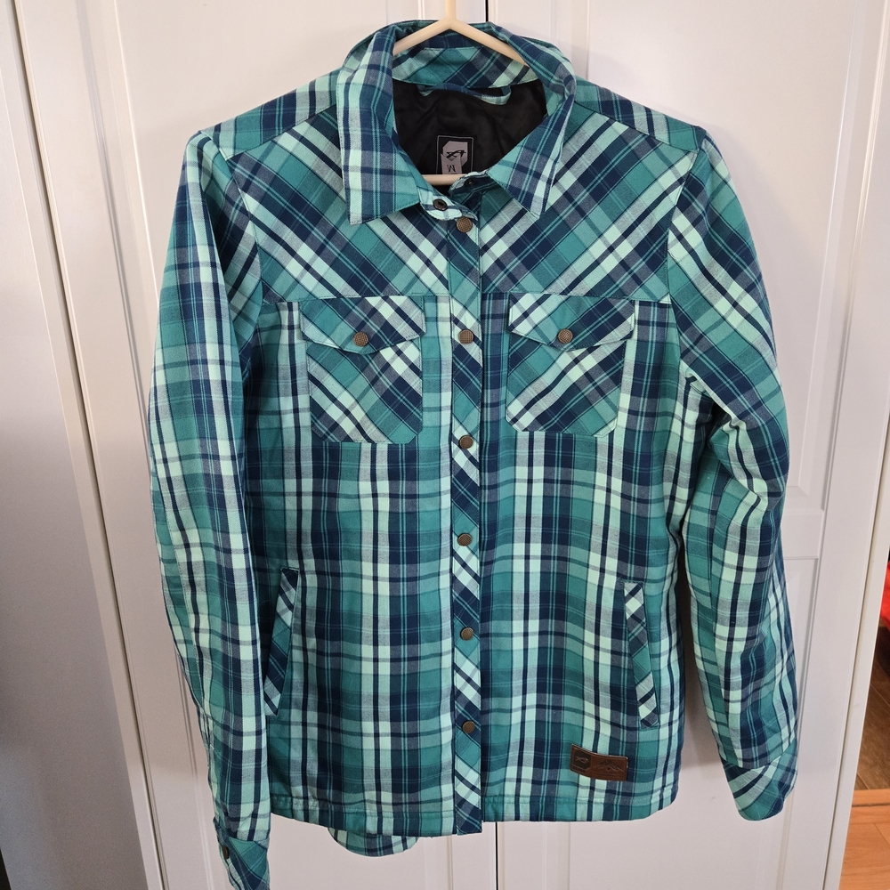 Orage Checkered Shirt in Blue and Black Medium